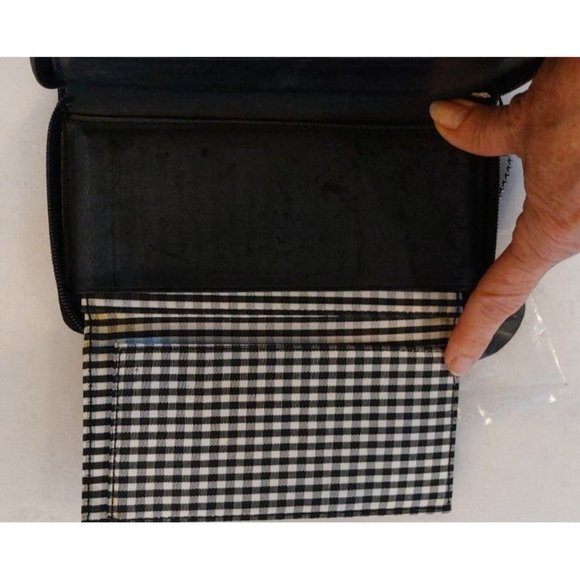 Brighton Bellissimo Heart Black Patent‎ Leather Croc Embossed Pebbled Wallet New - Picture 4 of 6